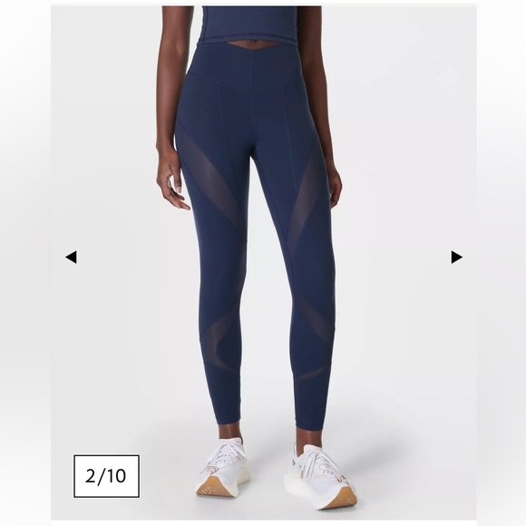 Sweaty Betty Power Illusion Mesh 7/8 Workout Leggings size L *NWT* - Picture 1 of 8